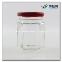 100ml Hexagon Honey Glass Mason Jar